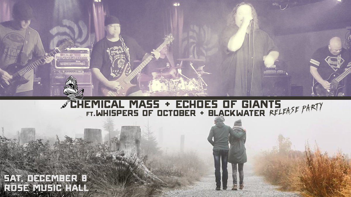 RoseMusicHall's tweet photo. JUST ANNOUNCED || Chemical Mass + Echoes of Giants Release Party!
ft. Whispers Of October + BlackWater

Sat, 12/8 | 8:30pm | Rose Music Hall
Presented by @jpsproductions1
Tix $5:  https://t.co/uUdqZ8iUup https://t.co/MUvEMjjYOa