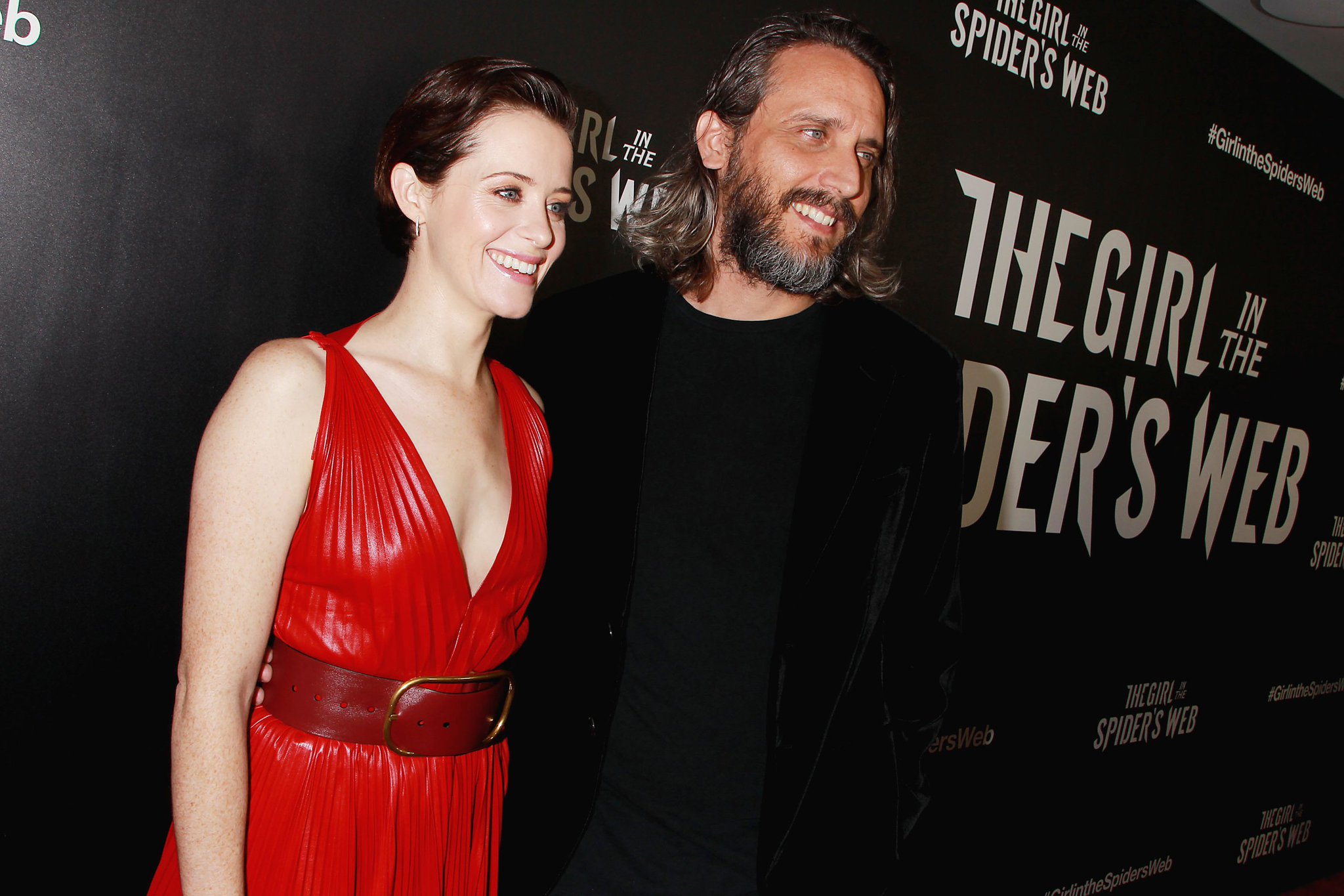 The girl in cheap the spider's web premiere
