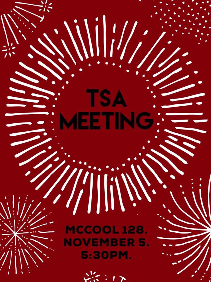Don't forget to stay involved once you get to campus! Transfer Student Association meeting tonight @ 5:30!