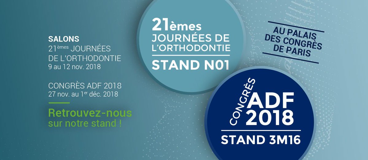 Retrouvez nous dès vendredi aux #journées de l'#orthodontie Stand N01 !
<a href="/FFOrthodontie/">FFOrthodontie</a> #JO2018