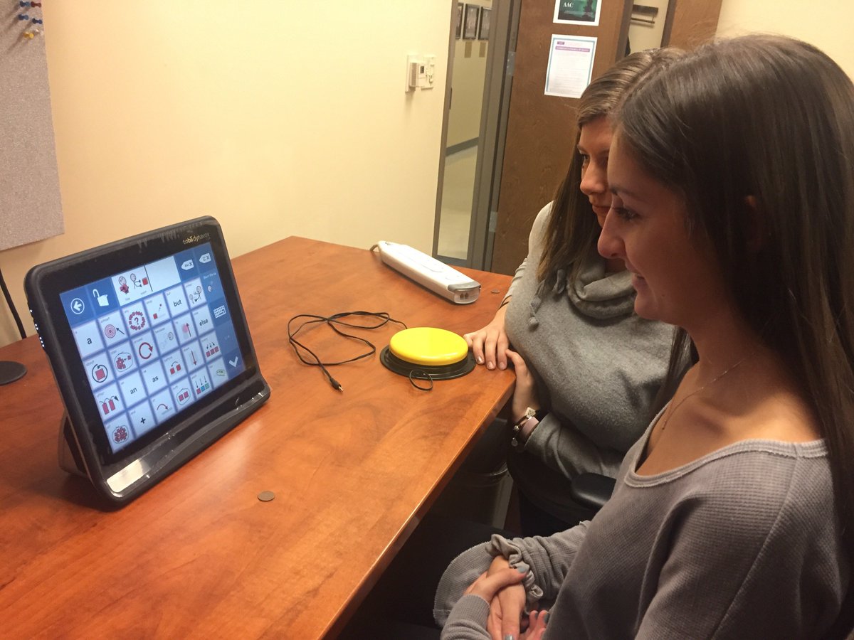 MUHealthScience's tweet photo. Dr. Tara O'Neill coordinated an AAC Awareness Event for SLP students on October 22nd https://t.co/SJsctAODv0