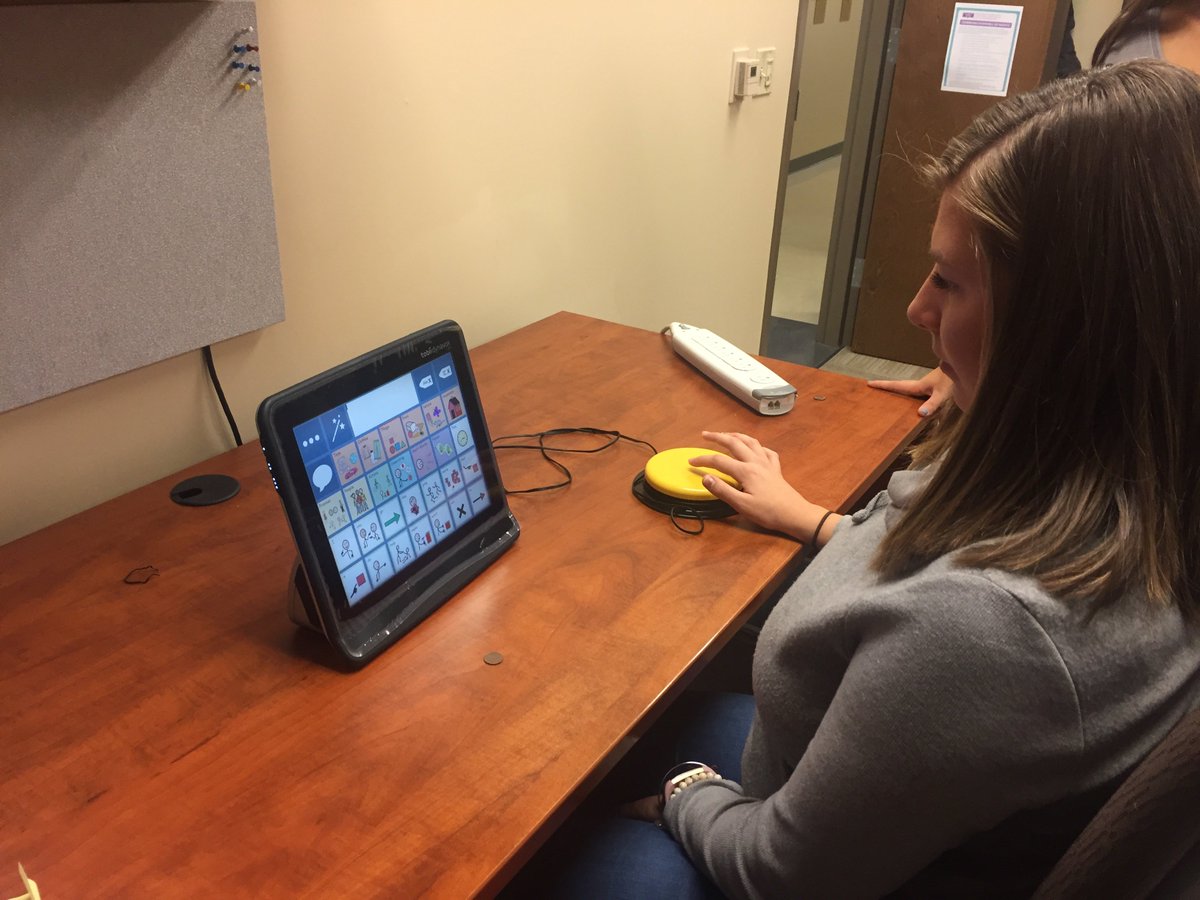 MUHealthScience's tweet photo. Dr. Tara O'Neill coordinated an AAC Awareness Event for SLP students on October 22nd https://t.co/SJsctAODv0