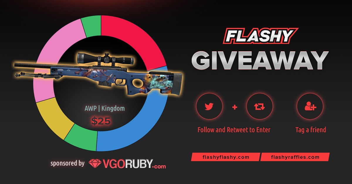 ⚡️AWP | Kingdom Giveaway! 

To win:   
▪️Visit VGORuby: vgoruby.com 
▪️Follow us &amp; <a href="/VGORuby/">VGORuby</a>
▪️Visit Flashy: flashyflashy.com  
▪️Retweet + Tag a friend 

⏳Winner picked in 3 days! 🔚