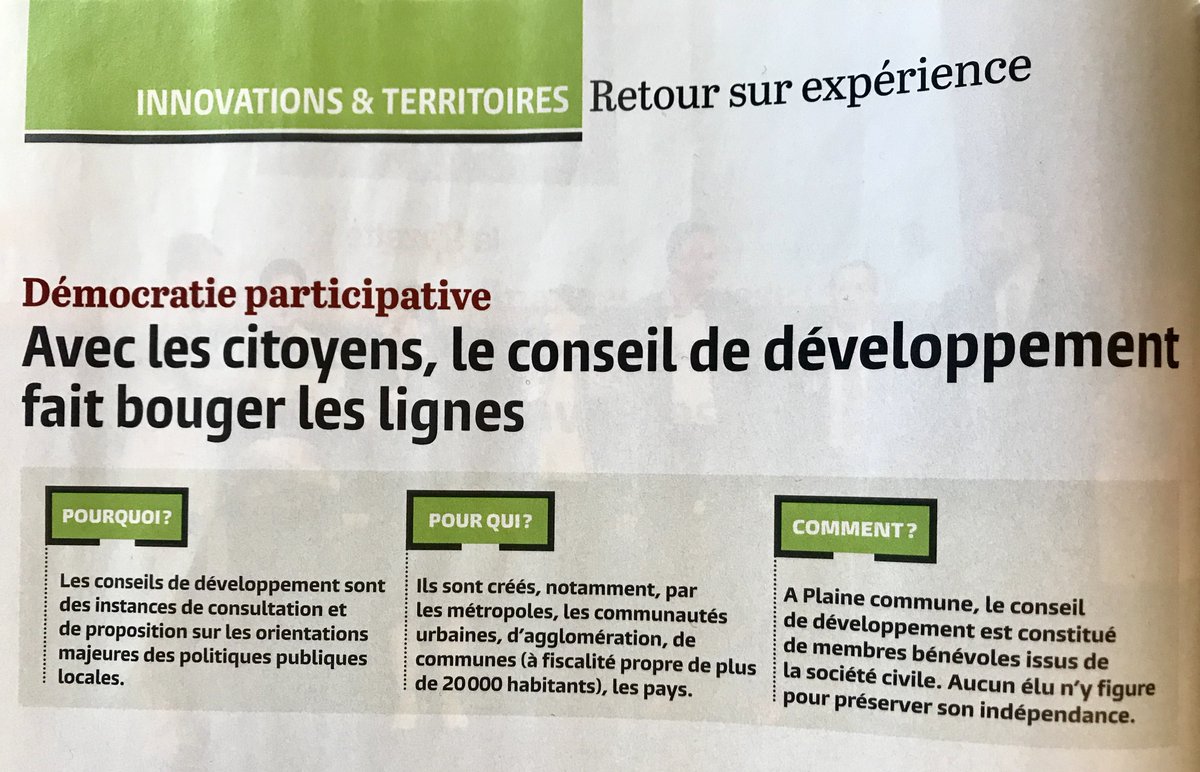 M_rion_Roth's tweet photo. Cette semaine @Lagazettefr propose un retour d'expérience sur les conseils de développement : leur fonctionnement, leurs avantages, leurs inconvénients, avec un bonus @deciderensemble 
#codev #DemocratieParticipative #participationcitoyenne #concertation https://t.co/AqNDn1U796