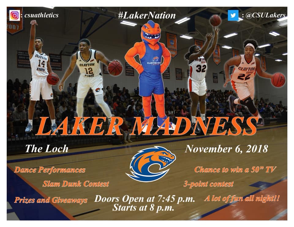 It's Laker Madness! Basketball Season is officially here. Join us Nov.6 at 8 p.m. as we introduce our 2018-19 Men’s & Women's Basketball Teams and Cheerleaders. #3PointContest #SlamDunkContest #DancePerformances #Giveaways You don’t want to miss this Lakers! @CSULakers
