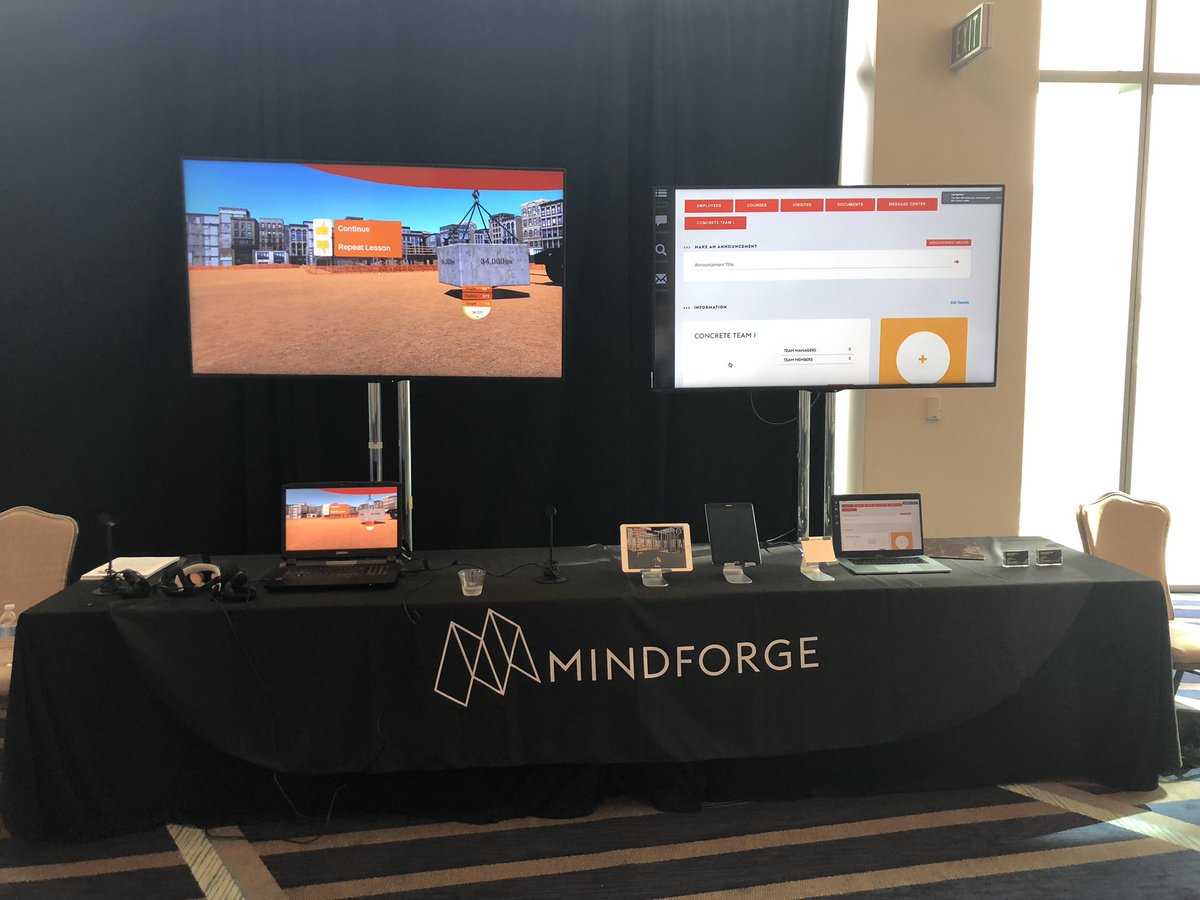forge_mind's tweet image. Check out some virtual reality signal person training at the MindForge booth across from the Texas Ballroom on the 4th Floor #IRM2018