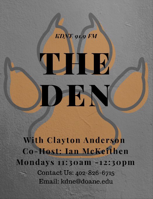 KDNE's tweet photo. Listen today at 11:30 for The Den with @Claytoneighter and @CoachMcKeithen on 91.9 FM! OR on the Tune In App KDNE! https://t.co/0Kf4IEhF4z