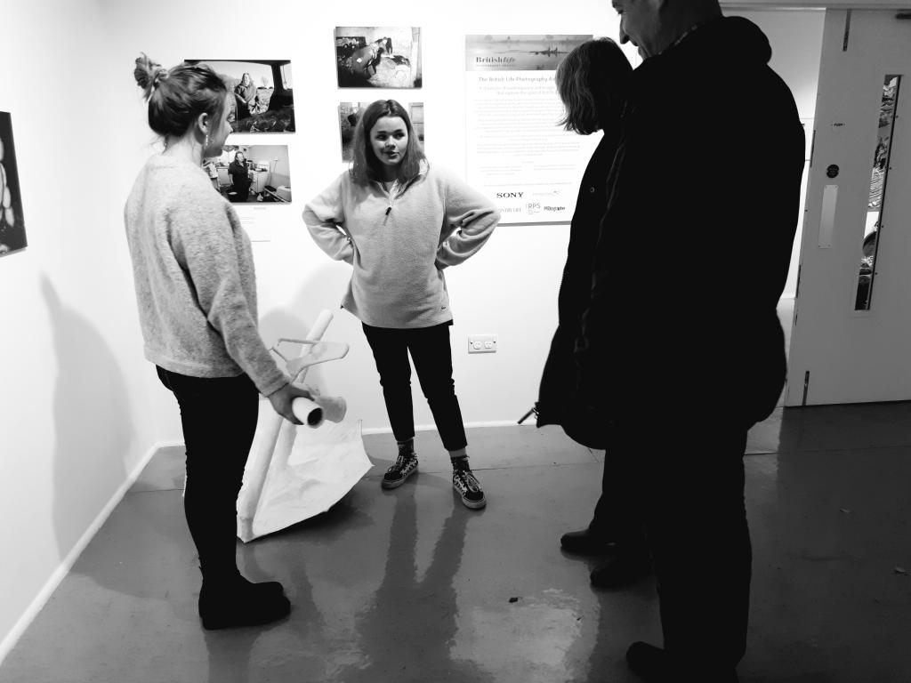 BeaLast's tweet photo. Great to see S5'S & S6's on the #WPGSA #Wideningparticipation #Portfolio #Preparation #Course #Dumfries led by #Artist #BeaLast explaining #adaptives to visitors @gracefieldarts on sat. #FranzWest @WPGSA @sca_net @DG_Unlimited @dgcouncil @WeAreUpland https://t.co/c8N6zh4vqs