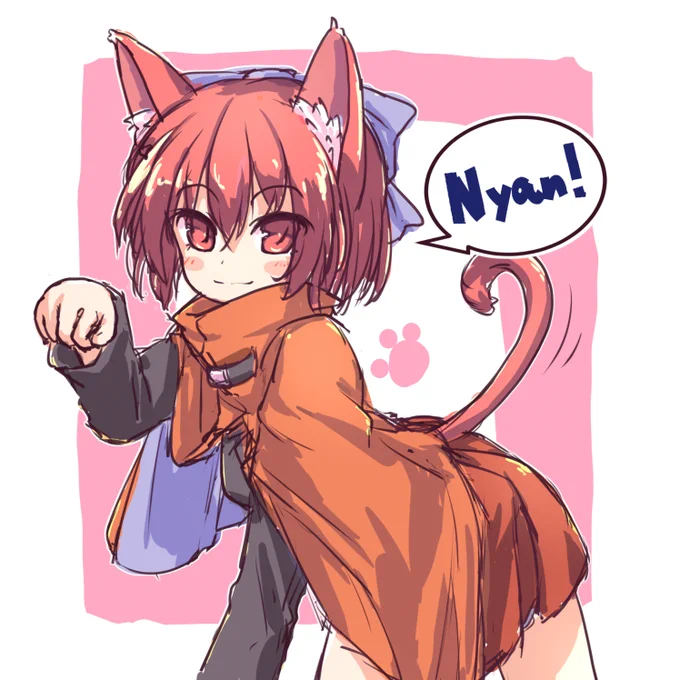赤蛮奇を描いてたらいつの間にか猫耳と尻尾が生えてた 