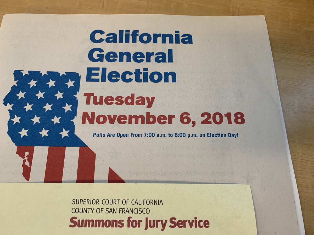Serving jury duty and voting! #Vote2018