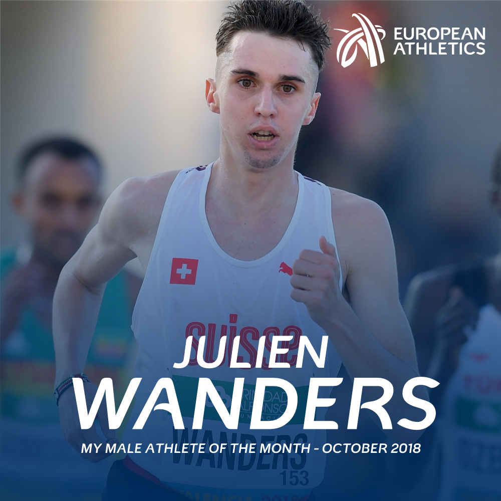 EuroAthletics's tweet photo. RT to vote for Julien Wanders as your male Athlete of the Month!

Wanders set a European 10km record of 27:32 to finish second in the City Run Surf 10K in Durban.

Voting closes at 12:00 CET on Friday 9 November.
#athleteofthemonth https://t.co/gfnWVmS2sA
