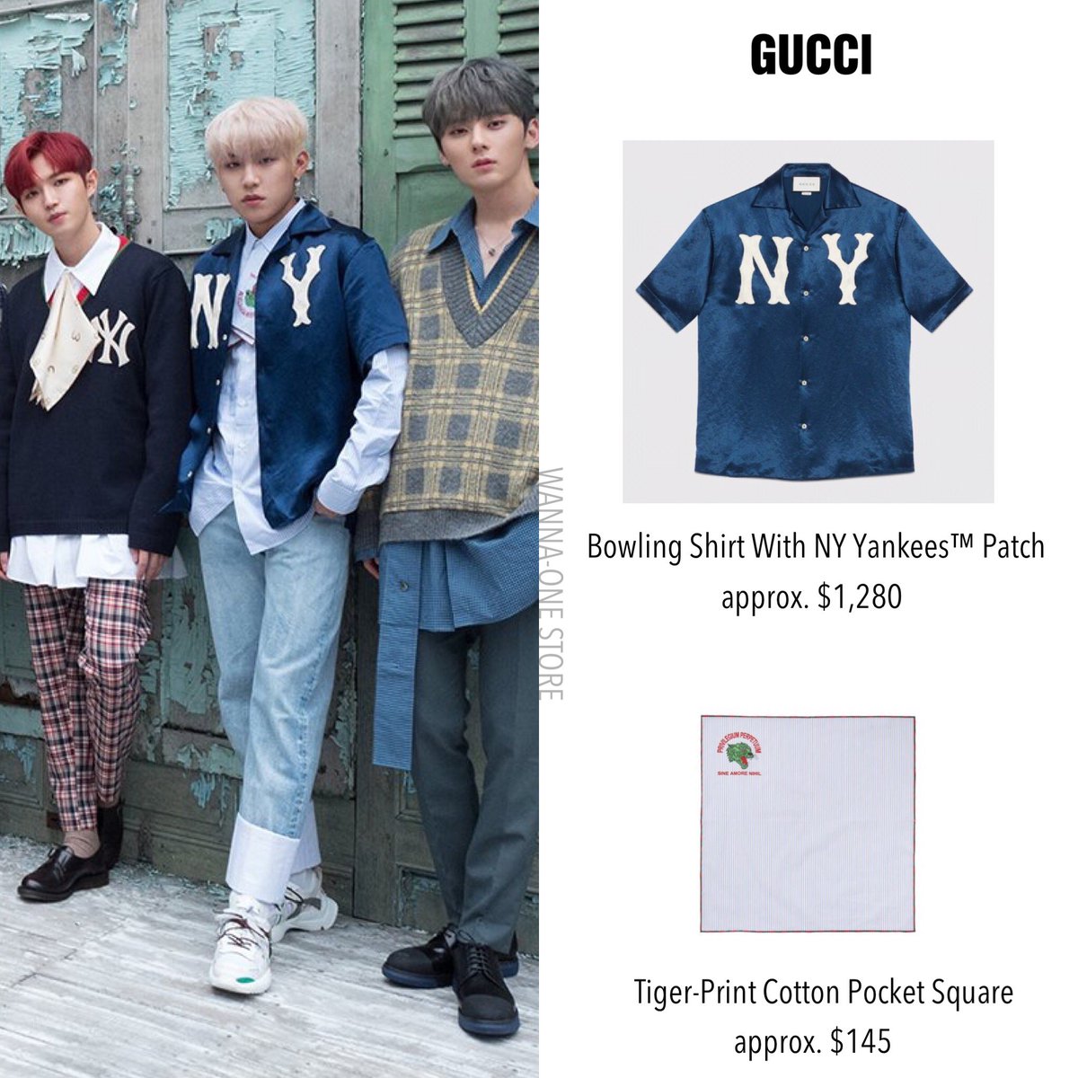 Shop the Bowling shirt with NY Yankees™ patch by Gucci. The NY