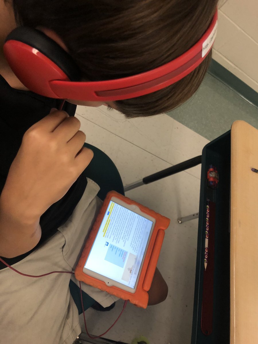 HalleyUrbanak's tweet image. Our Tech Center today was Social Studies! My 5ths learned about The Bill of Rights on their online textbooks (and played games and did drawings to reinforce what they read/listened to) while I taught small group. Even Winston was engaged 🐰! @cypresscreekvcs #vcsblendedlearning