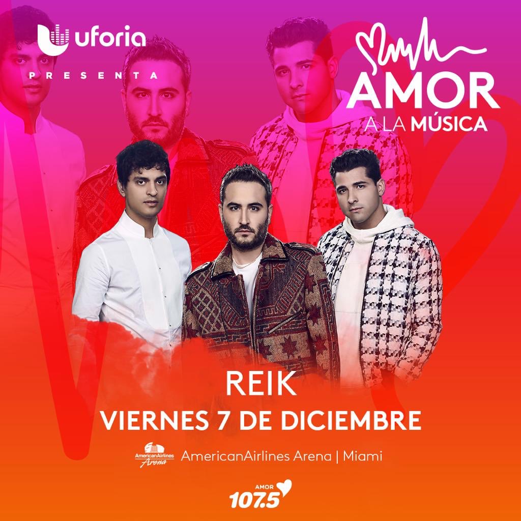 ReikMx's tweet photo. Y el 7 de diciembre en Miami 
#UforiaEsAmor @1075amor https://t.co/NlEaRzNs3h