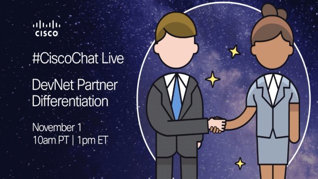 abhilashm2005's tweet photo. Join the #DevNet #CiscoChat. Bring your questions, and take your Partnership with Cisco to the next level of innovation and profitability. https://t.co/W2eUYLV1vz #DevNetCreator #Cisco #Code #API #CiscoPS #CX #WeLoveOurPartners https://t.co/uE3xzy5c7U https://t.co/4AbYKsxiqG