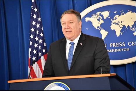 Secretaries Pompeo and Mnuchin brief reporters on Iran at the Foreign Press Center.