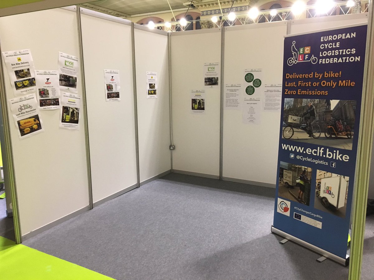 RichardArmitag3's tweet photo. #FITC18 @freightincity is at Alexandra Palace, north London, 06.11.18 09:00 til 17:00 Just finished @CycleLogistics display on Stand S40, plus 2 cargo bikes in the hall, so we’re ready to welcome delegates and visitors in the morning @UKCLF #CityChangerCargoBike https://t.co/LaTfl4Fhn1
