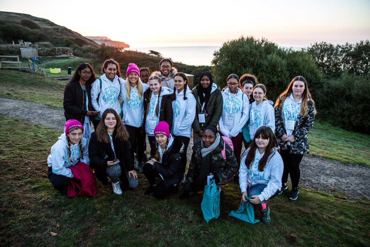 Watching the sunrise and bring energy to the day was an incredible experience at <a href="/trailblazersBYT/">TrailBlazers</a> camp! 🌅So much beauty out there when we say yes to new experiences, opportunities and adventures 💫 #GetOutside #Sunrise #BlazeYourTrail #onelifeliveit
