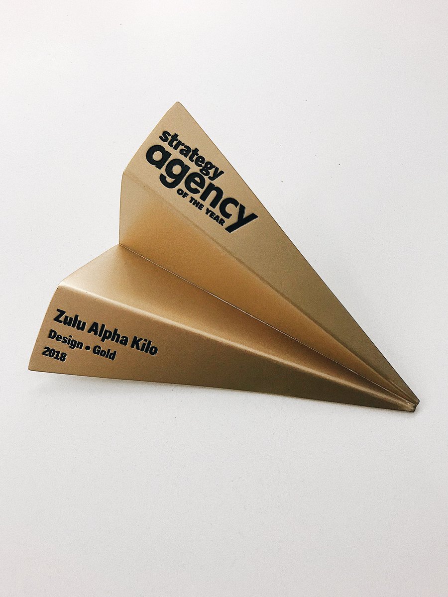 zulualphakilo's tweet photo. We are honoured to be named @StrategyOnline’s overall Gold Design Agency of the Year and Bronze Agency of the Year 2018. Sending our thanks to our wonderful team, clients and partners for their support and passion for creativity. #AOY18 https://t.co/0vsfXWknmc