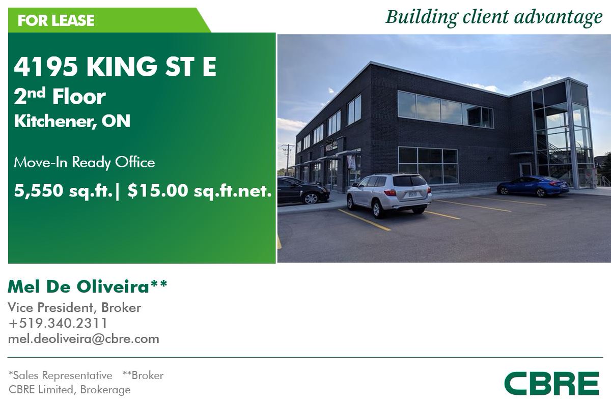 Click on the link to check out our latest #Kitchener #listing: buff.ly/2D4FCsQ

#realtor #investing #business #CRE #listing #WaterlooRegion #commercialrealestate #KWAwesome #kwregion #CBRE #invest  #realestate #CCIM #SIOR #ICSC #invest #ontario #Office #Realtor #CBRE
