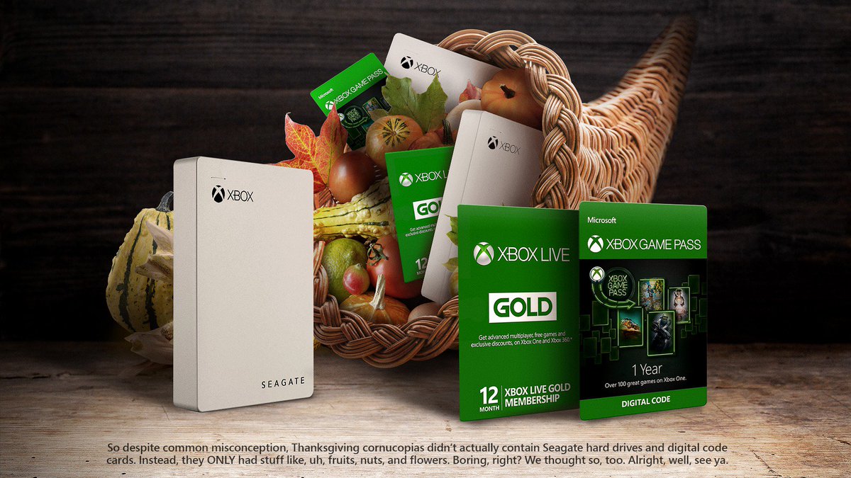 Heard you like to win prizes? BAM HERE’S SOME PRIZES. Follow us and RT for a chance to win a 2TB @Seagate Game Drive, and a year of Xbox Game Pass AND Xbox Live Gold. Ends November 12. Rules: xbx.lv/2F44QKh