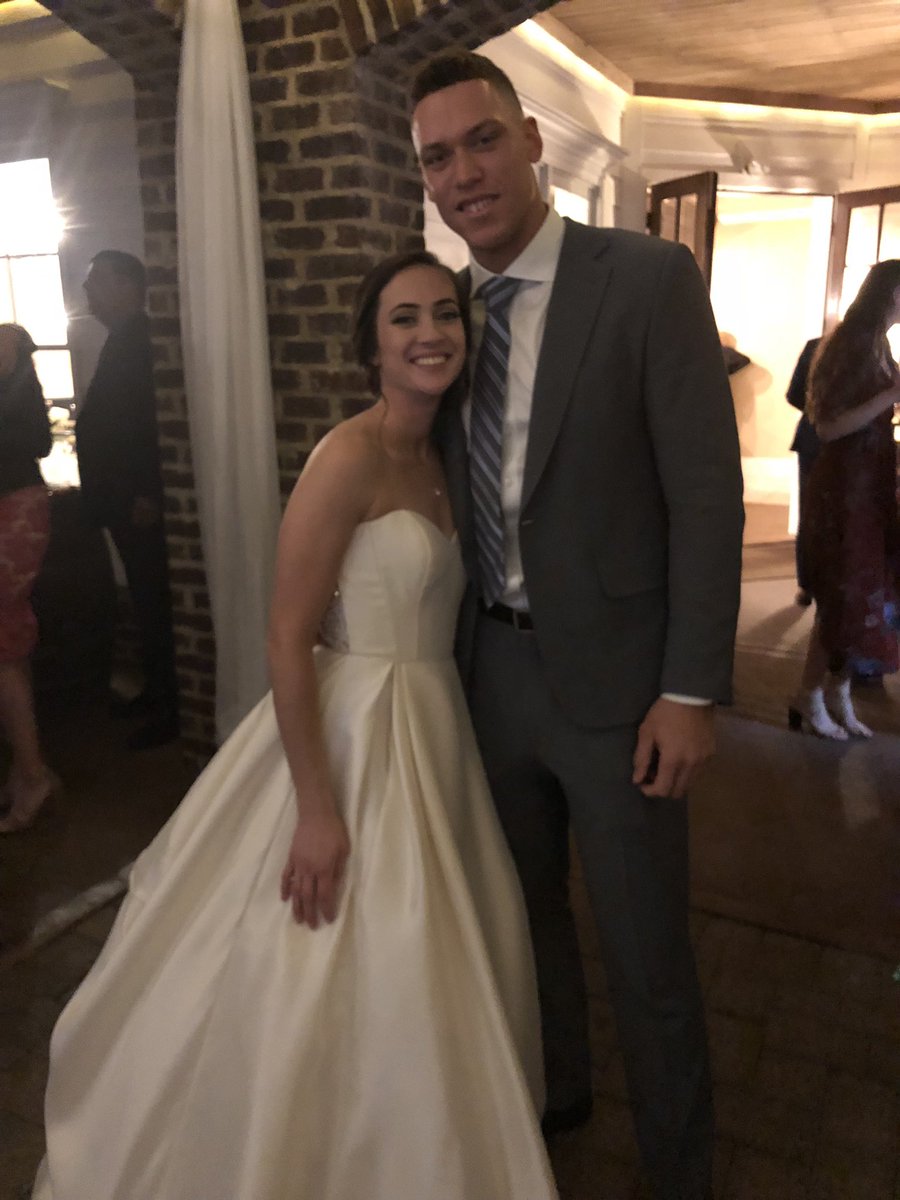 Aaron Judge on X: Thank you @peteystajks & @melrajk for having me out  on your special day! So happy for you guys and the future!  #gettinghitchedtorajkovich  / X