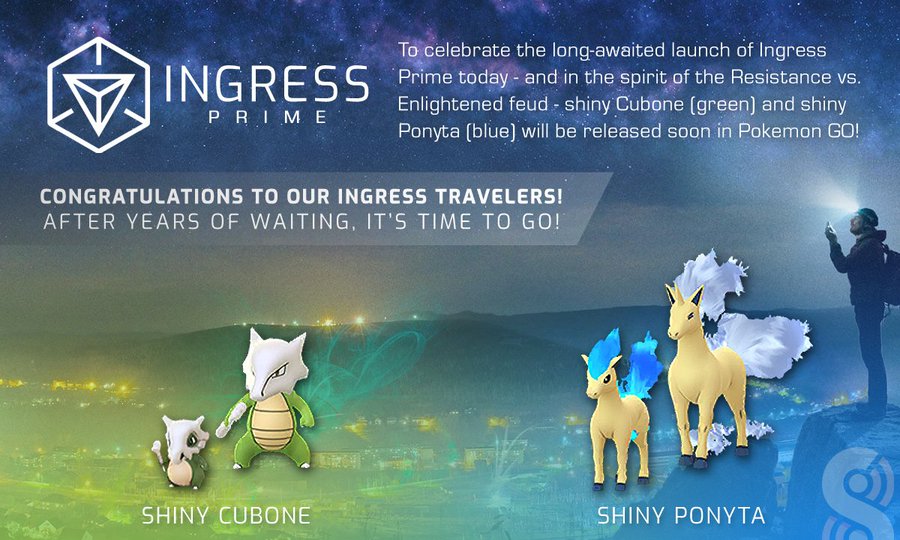 アローラガラガラ ポニータ 色違いが実装される Ngressのメジャーアップデート Ingress Prime のリリースを記念 週末ポケモンgo で なんとなくgo
