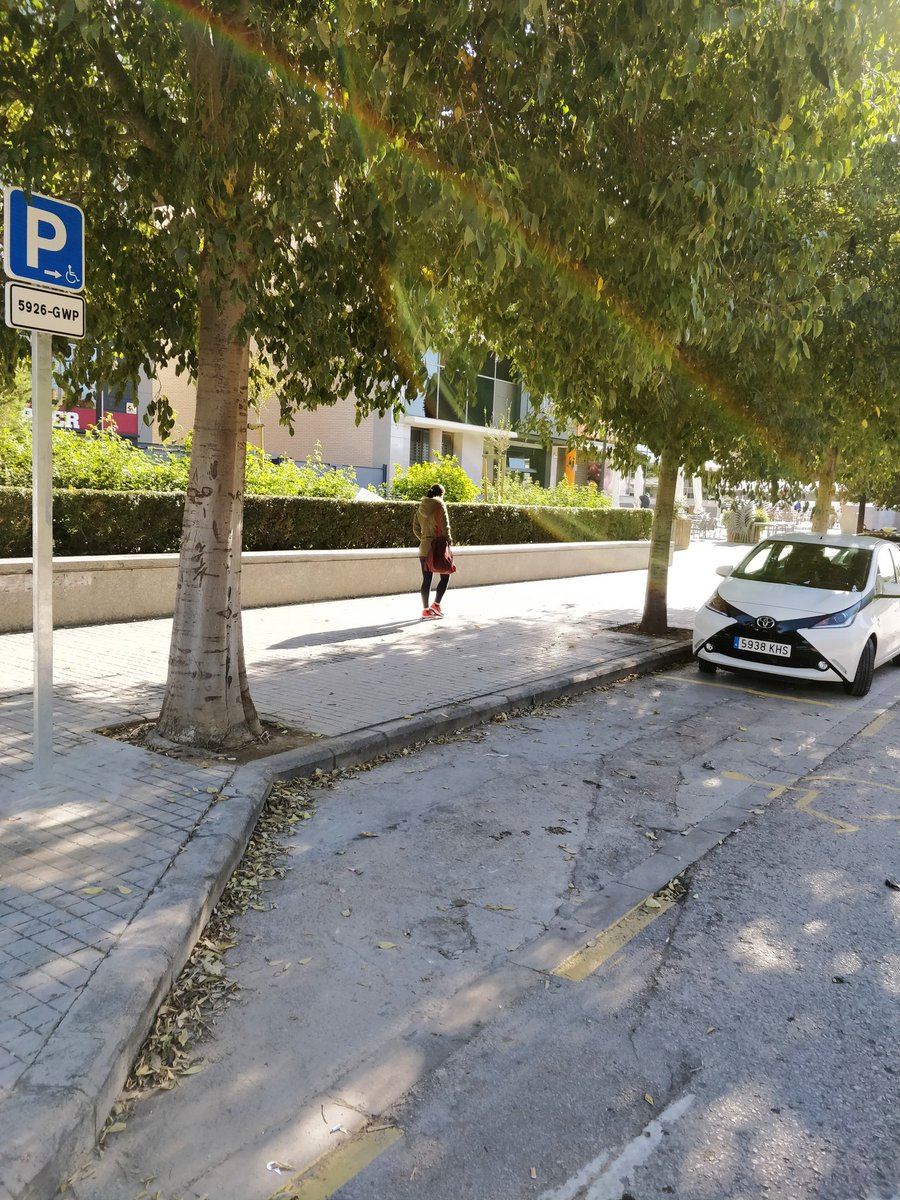 Esto no lo conocía yo. Existen las plazas  de minusválidos pintadas en amarillo y con matricula? No puede aparcar cualquier minusválido? Está en Cortes Valencianas, 22