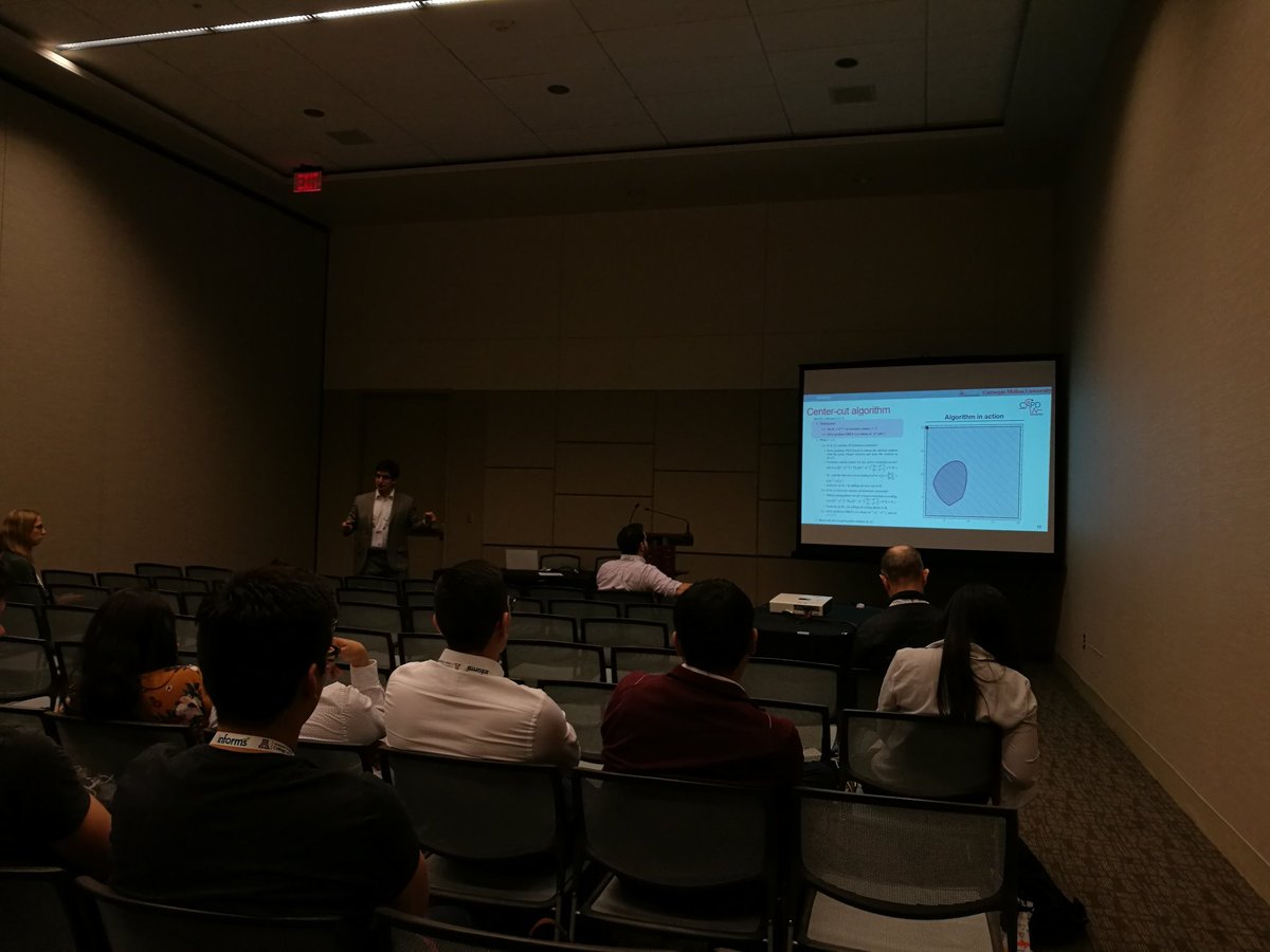 JanKronqvist's tweet image. Interesting talk by David Bernal about the center-cut primal heuristic for MINLP. #informs2018