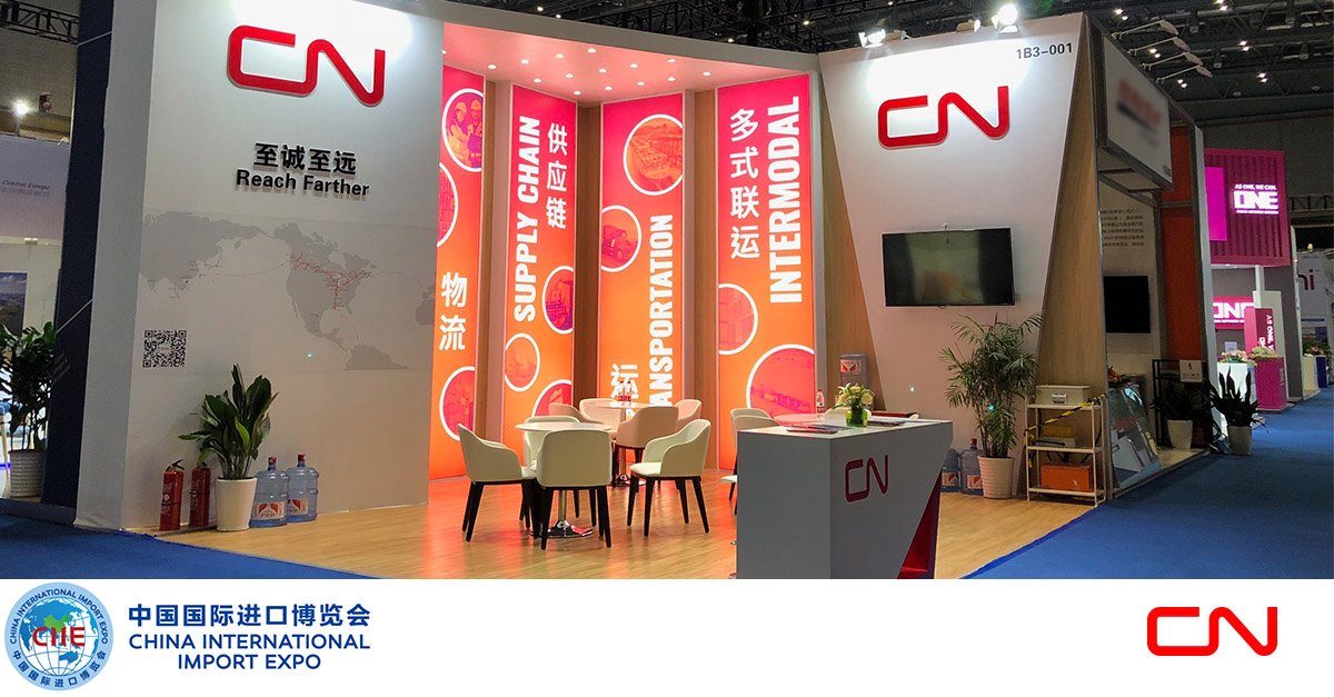 The <a href="/CNRailway/">Canadian National</a> team is ready for the <a href="/ciieonline/">China International Import Expo</a> China International Import Expo. Be sure to visit our booth! 
#CIIE