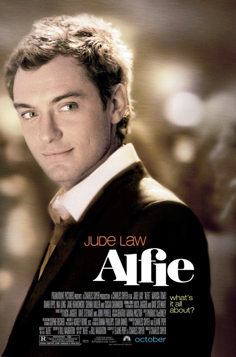 FilmNewsNos's tweet photo. 🎬MOVIE HISTORY: 14 years ago today, November 5, 2004, the movie ‘Alfie’ opened in theaters!
#JudeLaw #MarisaTomei #SusanSarandon #ReneeTaylor #JaneKrakowski #JeffHarding #KevinRahm #OmarEpps #NiaLong #TaraSummers #JeffersonMays #DickLatessa #SiennaMiller #MaxMorris https://t.co/0A9kM0mKID