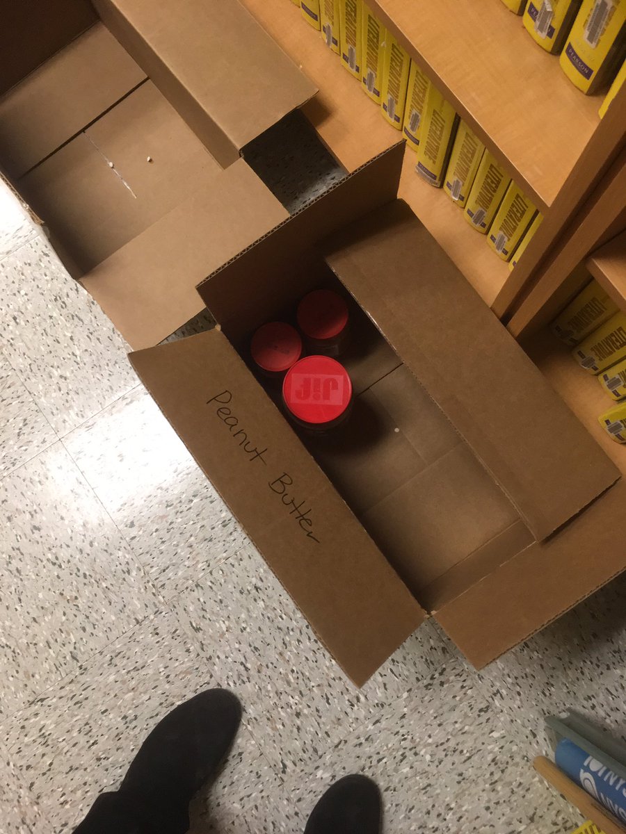 cobrascience217's tweet photo. 3 lonely jars!  It’s a start Creekland....we can do better! Don’t forget your Gatorade, waters, and peanut butter! @CreeklandMS https://t.co/pWcizxAXWm