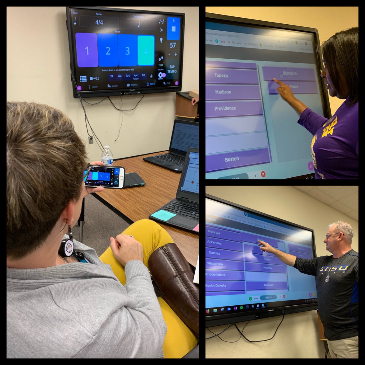 JenniferPrince's tweet image. The best teachers never stop learning! These @creekviewpride Ts jumped in as we checked out tools to use on the @Promethean panels like #ActivInspire #ActivCast and #ClassFlow today.