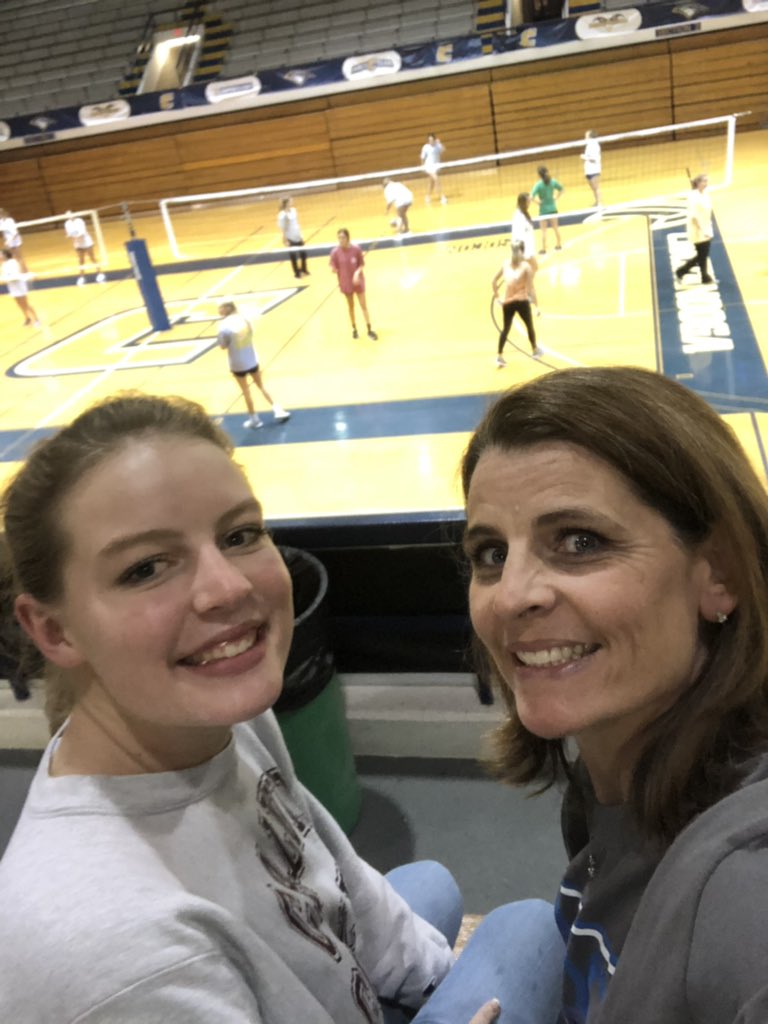 MrsNewberry's tweet image. Cheering on @marytodnewberry at her volleyball match.  #GoADPi