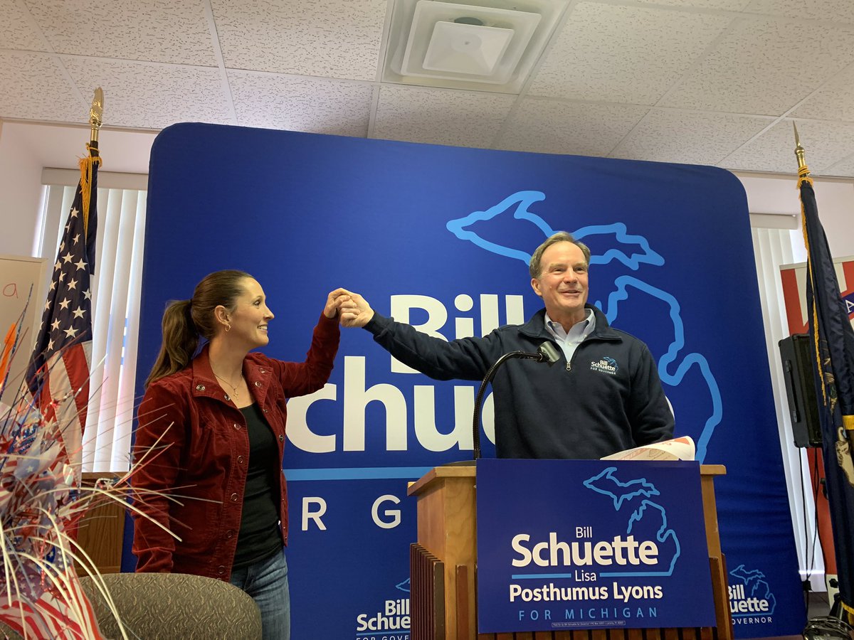 LPL4LG's tweet photo. I’m so honored to be running for Lt. Governor and touring Michigan with @SchuetteOnDuty and the entire GOP ticket. We must move Michigan #forward, and with Bill Schuette that’s exactly what we’ll do! https://t.co/4ERf1inHVq