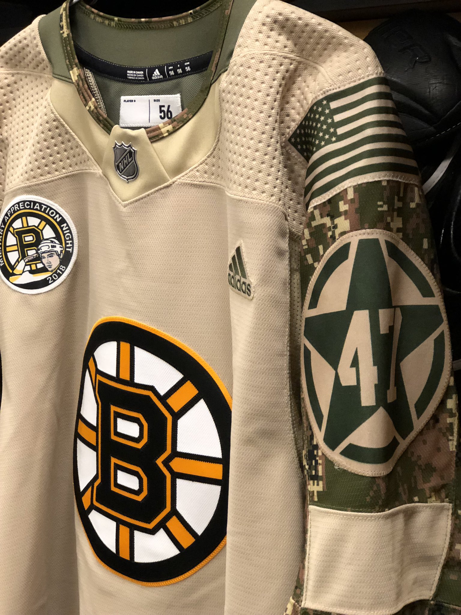 bruins veterans day jersey