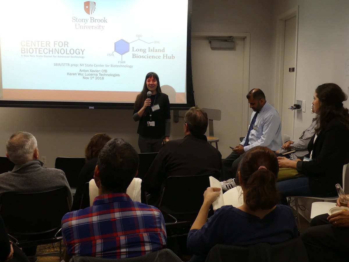 BioLabsNY's tweet photo. Big thank you to Anton Xavier &amp; Karen Wu for coming to BioLabs @nyulangone &amp; sharing their experiences &amp; insights of SBIR awards at our #SBIR Workshop. @center4biotech @stonybrooku @NIH https://t.co/8hbARagTel