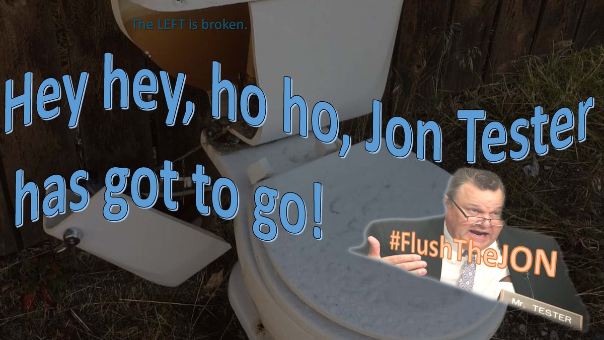 Best4MT's tweet photo. Boom, Boom, Boom….Something is Happening'?
Are you ready Montana?
Let's pull the lever to flush the jon!
Hey, hey, ho, ho, Jon Tester has got to go.
#mtpol #flushthejon #DefeatTester https://t.co/jSRkpRZsAj