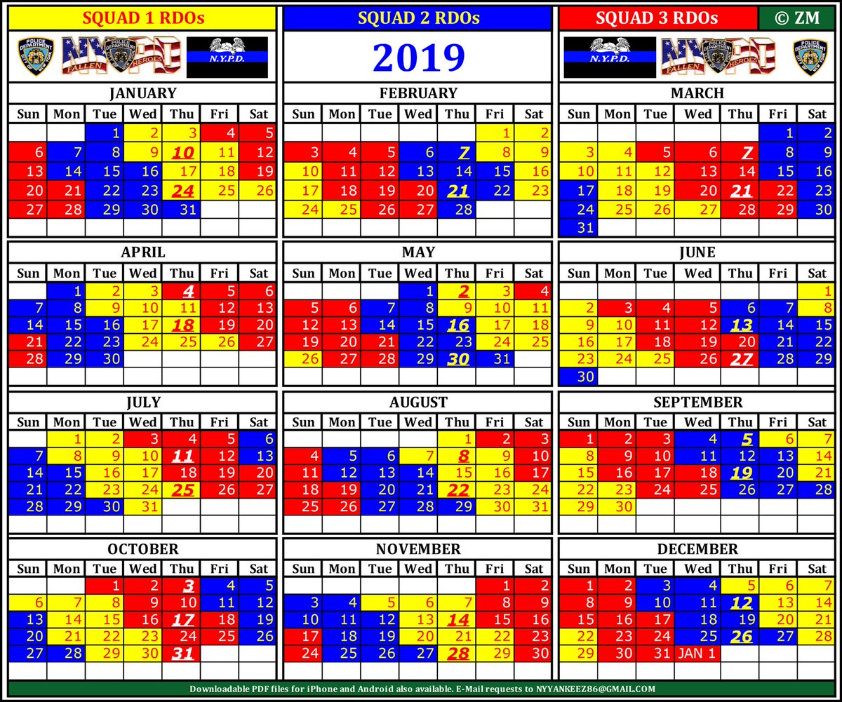 Nypd Rdo Chart 2018