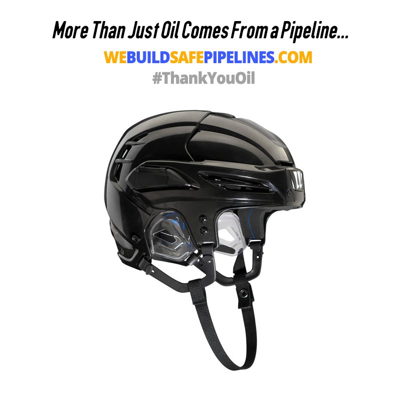 SafePipelinesCA's tweet photo. More than just oil comes from a pipeline. Such as the hockey helmets that keep us and our children safe on the ice. #ThankYouOil #WeBuildSafePipelines: https://t.co/MB1atCJIaR https://t.co/i2gLp6tUcp