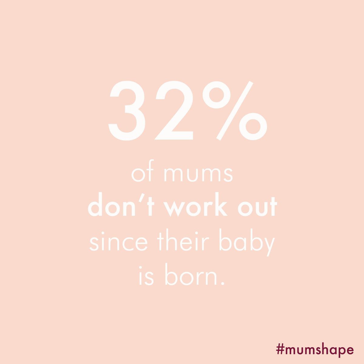 32% of mums don’t work out since their baby is born! 
Mummy find the perfect workout class for you and bring your baby!
#mumshape #activemum #fitmum #londonmum #healthymum #mummy #baby #workout #activelifestyle #pregnancy #yoga #pilates #prenatal #postnatal #startup