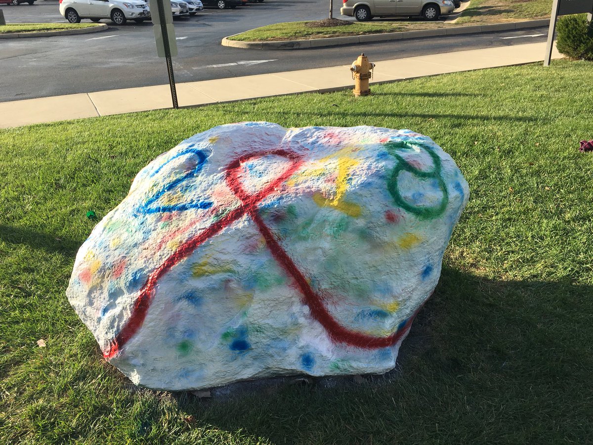 The rock is officially painted! Remember to register for the Color 4 A Cure 5k on 11/10! Go to Mhscolor4acure.com to help make a difference in someone’s life!