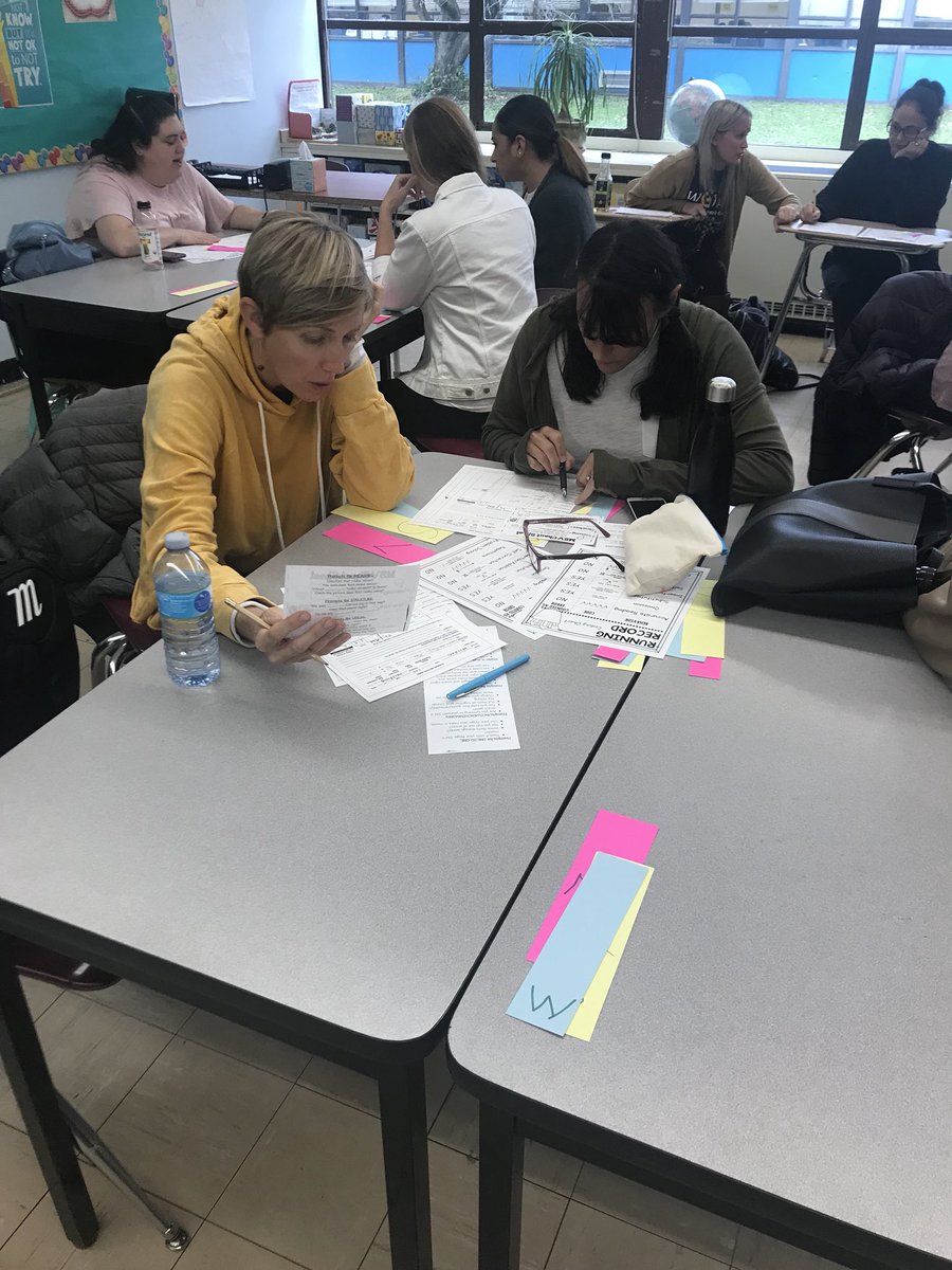 Working hard to analyze running records. Thank you for the great discussions and reflections on a very important practice. #comemsvwithme @GEWILSONSCHOOL @WeAreHTSD