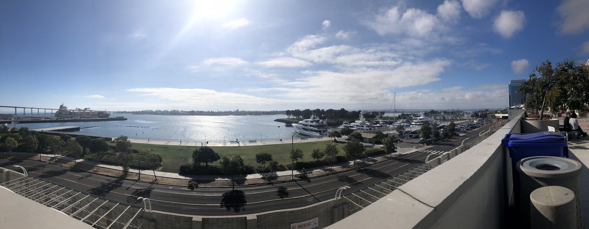 HartigRenee's tweet image. Cannot get over this view at #sfn2018 #neuroscience #calisun #terrace