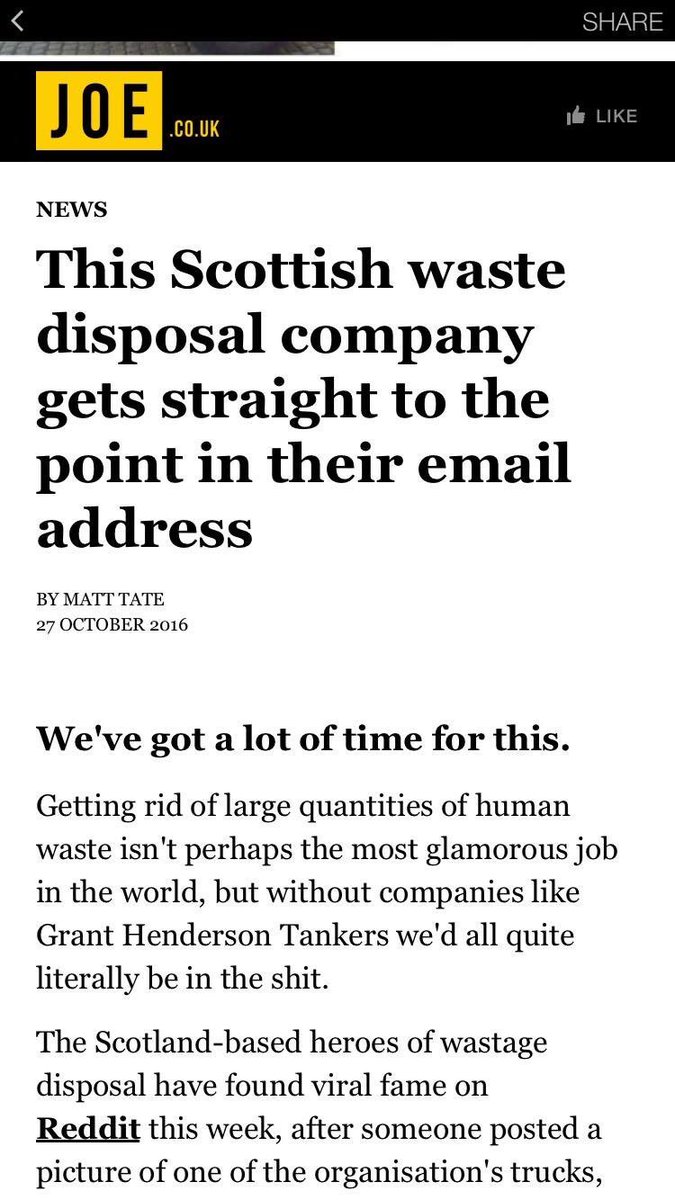 💩The most talked-about waste management firm in the world!

💩Grant Henderson Tankers keep the facilities flowing at all the big events:

💩Festivals.

💩Sporting occasions.

💩GHT are No.1 for household and business waste management. 
01698 284987.

💩wemovesh.it