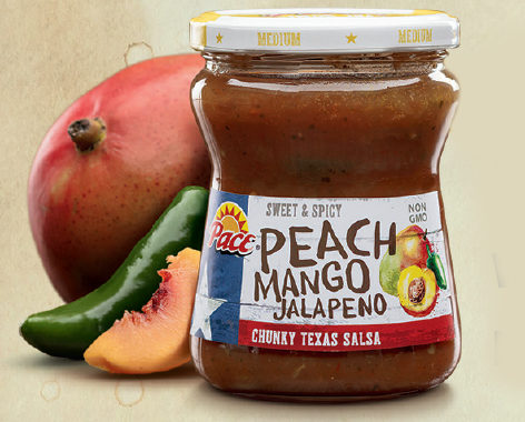 Happy #NationalPepperMonth! To celebrate, this week we're introducin' our new Chunky Texas Salsas, each featuring a different pepper. The flavor showdown begins with Peach Mango Jalapeño, a salsa that's peachy sweet with a spicy mean streak. #BanTheBland #PaceChunkyTexasSalsa 🍑