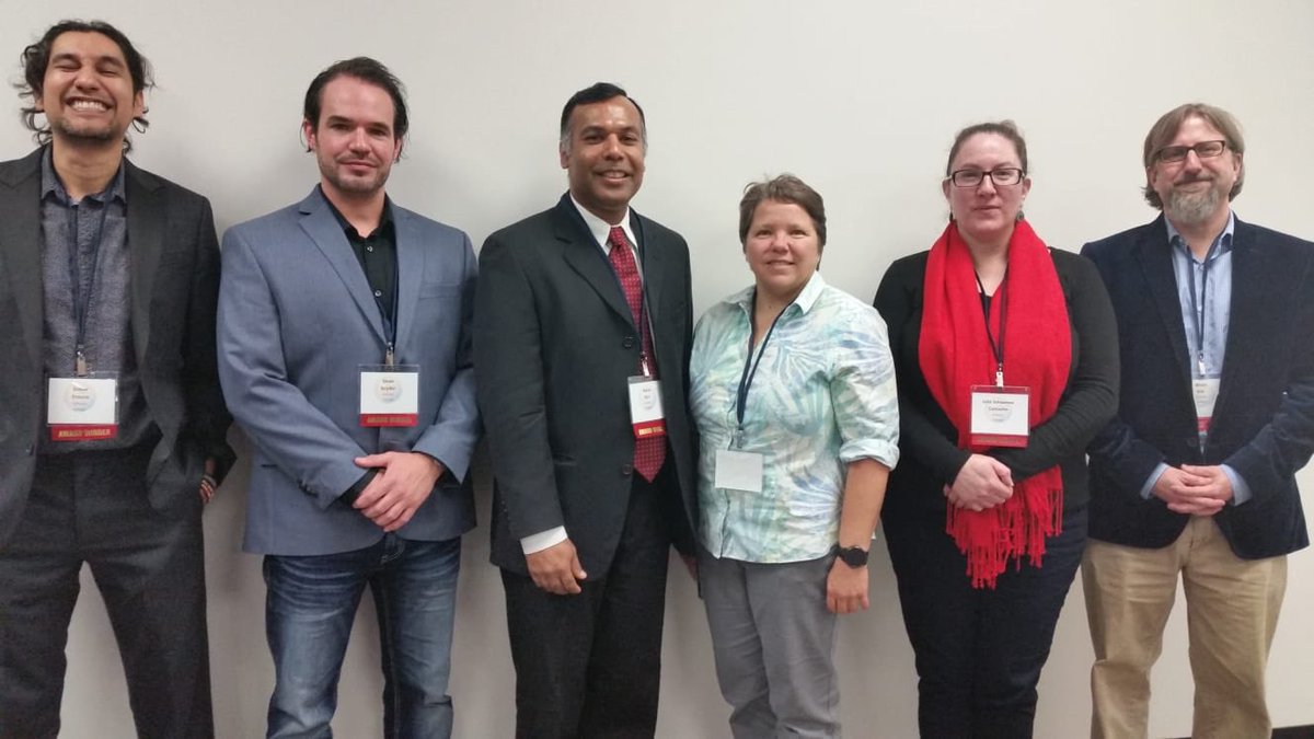 AntiochCollege's tweet photo. Five of our six SOCHE Faculty Excellence Awards recipients with our Provost at the awards ceremony last Friday.
#AmazingProfessors #Teaching #Research #Service @SOCHEnews https://t.co/fxtpJWz30k