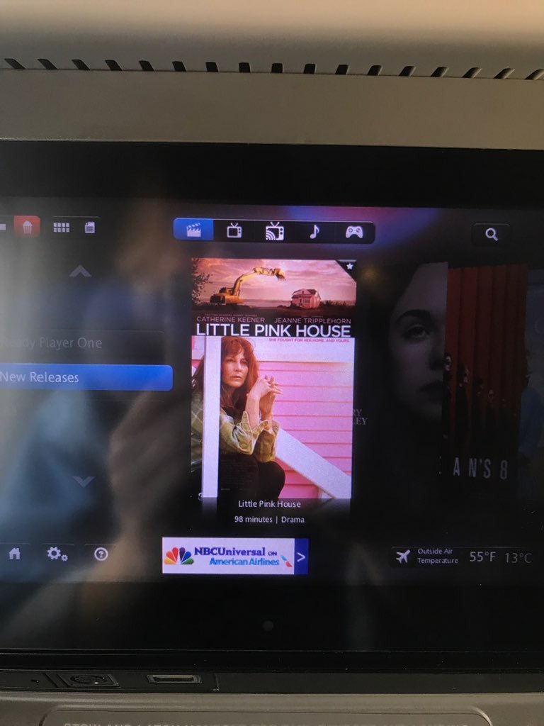 LITTLE PINK HOUSE on an airplane! That's right, we're now fighting eminent domain injustice up in the sky!