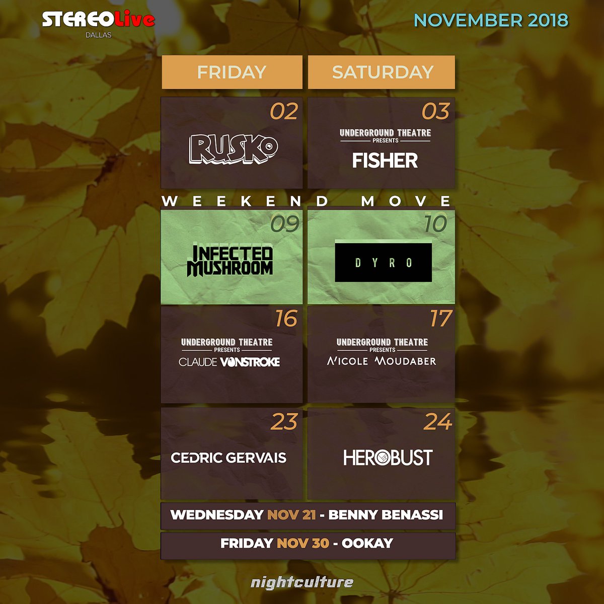 StereoLiveDAL's tweet image. The #WeekendMove for Dallas 🍄🤩😎