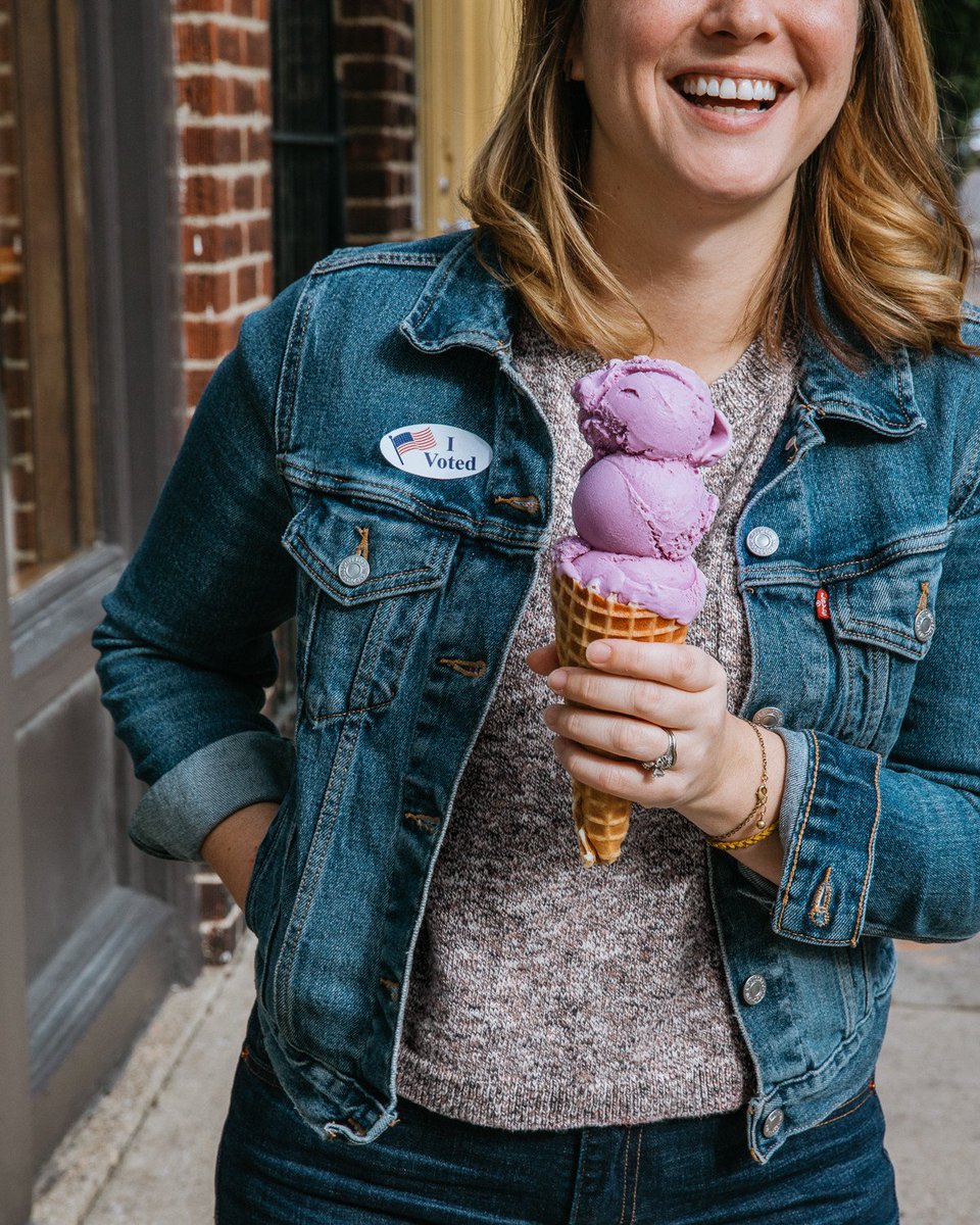Remember, the conversation doesn't stop at the polls. Grab a friend, a colleague, and talk to them. Maybe that conversation even happens over ice cream? Have it tomorrow, Election Day, at a shop and we'll throw in an extra scoop to your order to keep the discussion going longer.